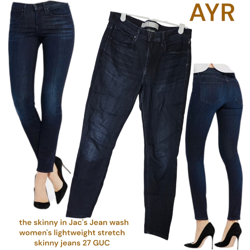 AYR the skinny in Jac's Jean wash women's lightweight stretch skinny jeans 27